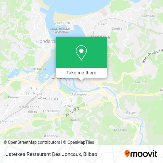 Jatetxea Restaurant Des Joncaux map