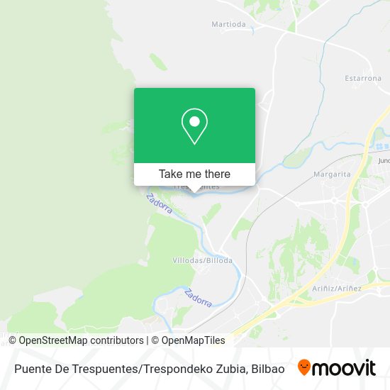 Puente De Trespuentes / Trespondeko Zubia map