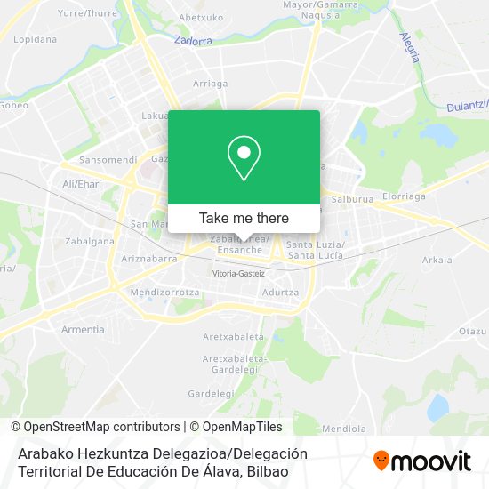 Arabako Hezkuntza Delegazioa / Delegación Territorial De Educación De Álava map