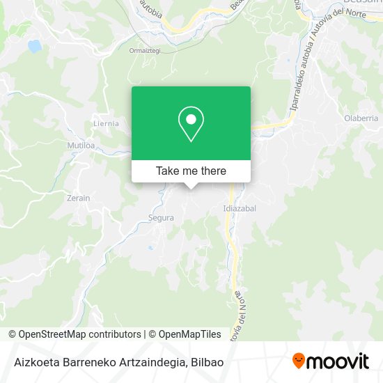 Aizkoeta Barreneko Artzaindegia map