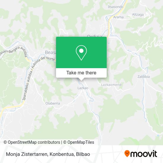 Monja Zistertarren, Konbentua map