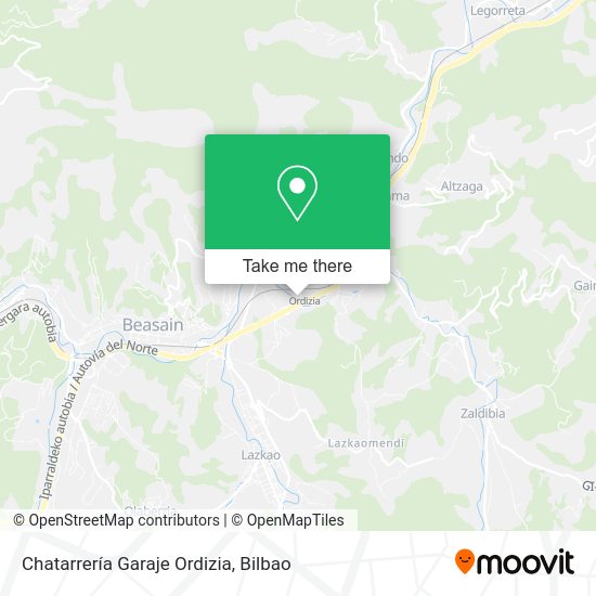Chatarrería Garaje Ordizia map