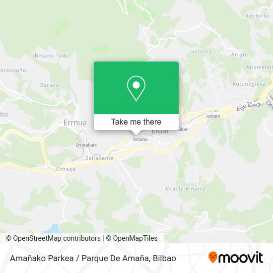 mapa Amañako Parkea / Parque De Amaña