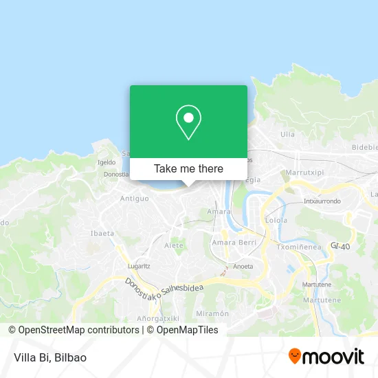 mapa Villa Bi