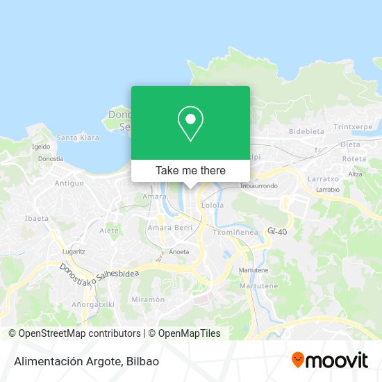 Alimentación Argote map