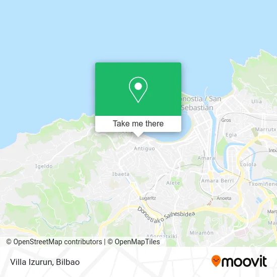 mapa Villa Izurun