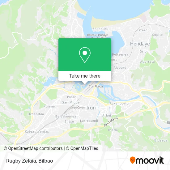 Rugby Zelaia map
