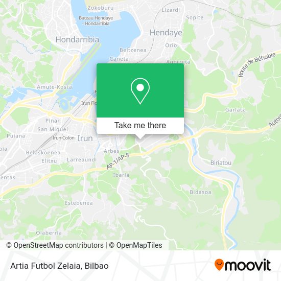 Artia Futbol Zelaia map