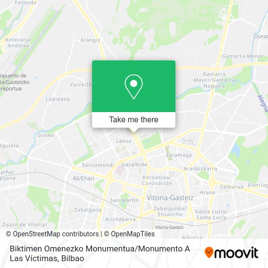 Biktimen Omenezko Monumentua / Monumento A Las Víctimas map