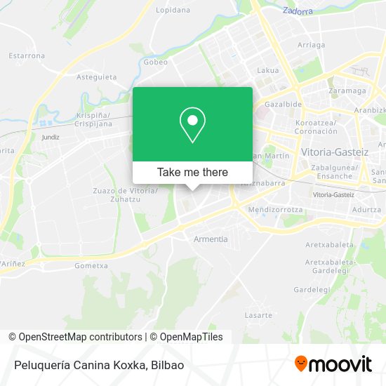 Peluquería Canina Koxka map