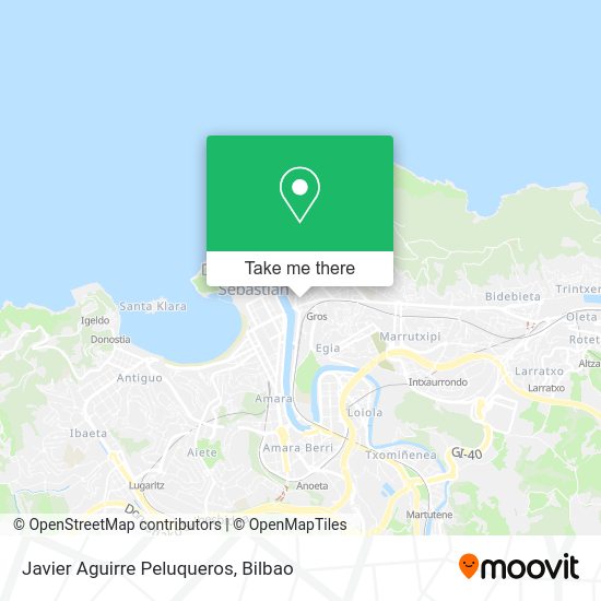 Javier Aguirre Peluqueros map