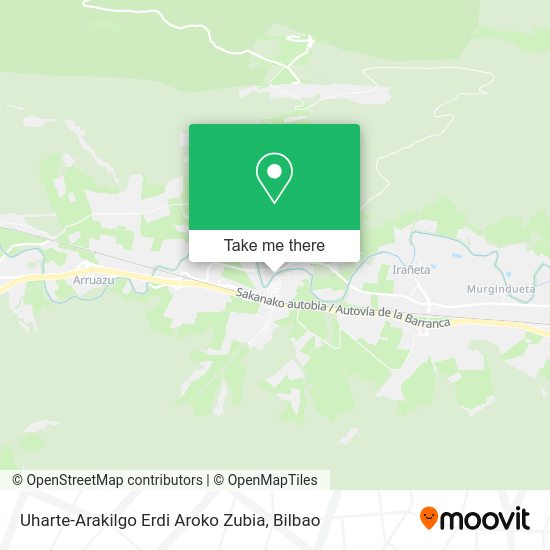 Uharte-Arakilgo Erdi Aroko Zubia map