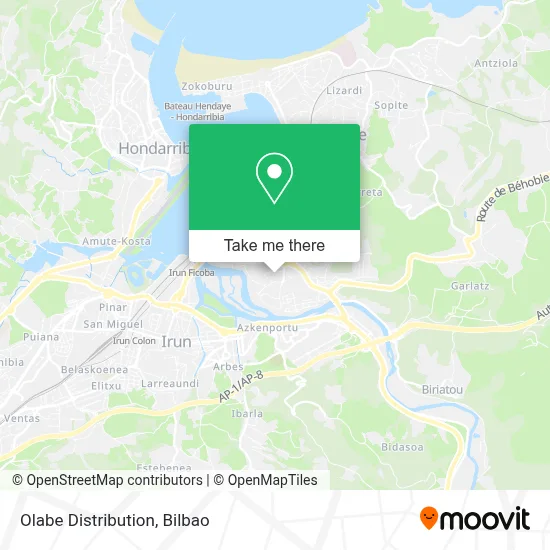 Olabe Distribution map