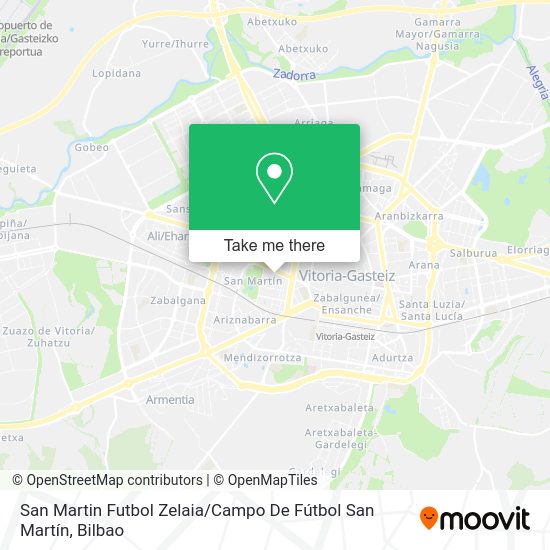 San Martin Futbol Zelaia / Campo De Fútbol San Martín map