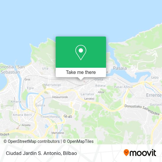 Ciudad Jardin S. Antonio map