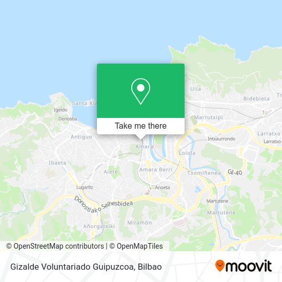 Gizalde Voluntariado Guipuzcoa map