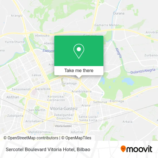 Sercotel Boulevard Vitoria Hotel map