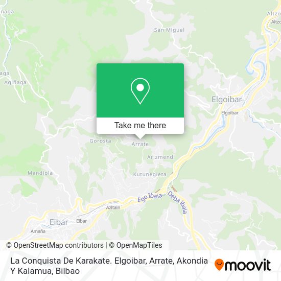 La Conquista De Karakate. Elgoibar, Arrate, Akondia Y Kalamua map
