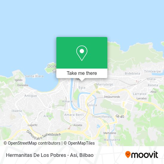 Hermanitas De Los Pobres - Asi map