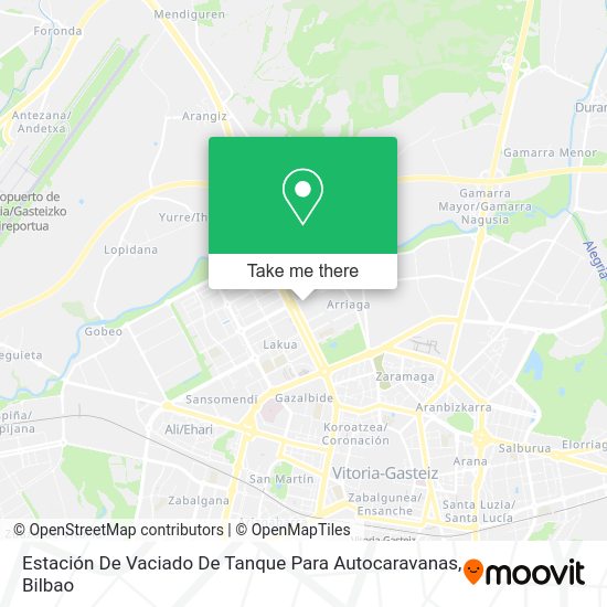 Estación De Vaciado De Tanque Para Autocaravanas map
