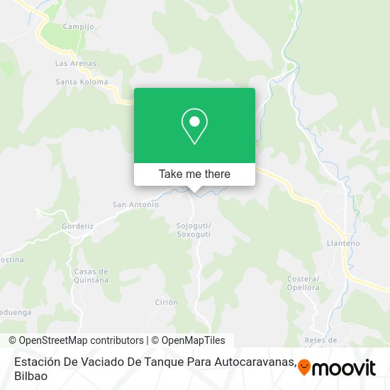 Estación De Vaciado De Tanque Para Autocaravanas map