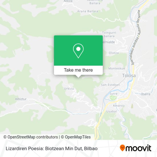 Lizardiren Poesia: Biotzean Min Dut map