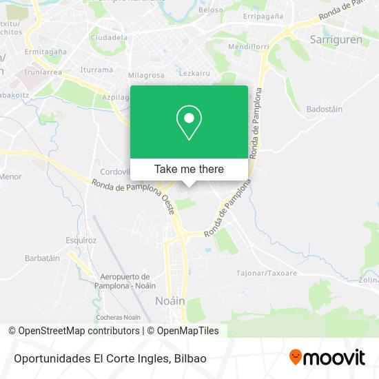 Oportunidades El Corte Ingles map