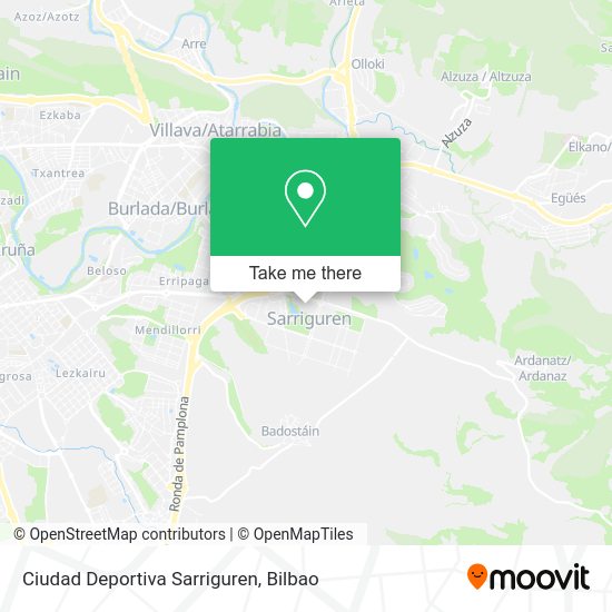 Ciudad Deportiva Sarriguren map