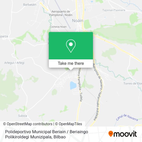 Polideportivo Municipal Beriain / Beriaingo Polikiroldegi Munizipala map