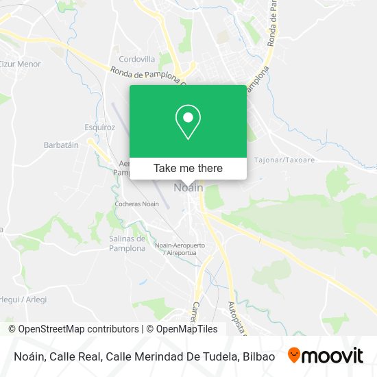 Noáin, Calle Real, Calle Merindad De Tudela map
