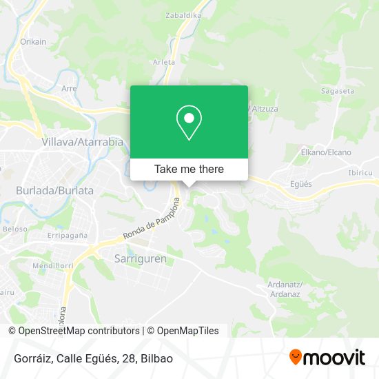 Gorráiz, Calle Egüés, 28 map