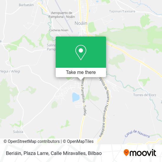Beriáin, Plaza Larre, Calle Miravalles map