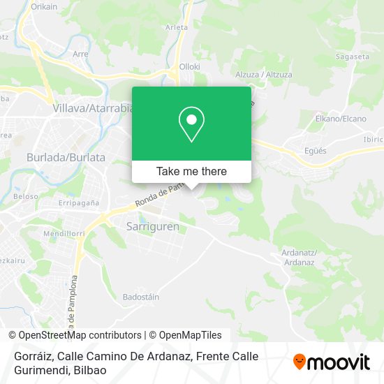 Gorráiz, Calle Camino De Ardanaz, Frente Calle Gurimendi map