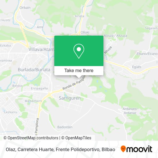 Olaz, Carretera Huarte, Frente Polideportivo map