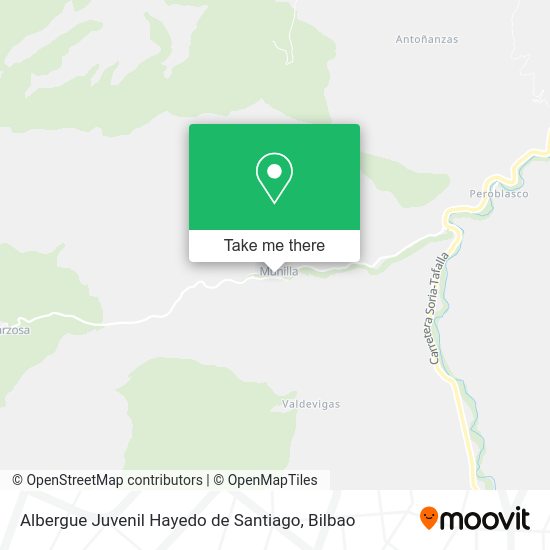 Albergue Juvenil Hayedo de Santiago map