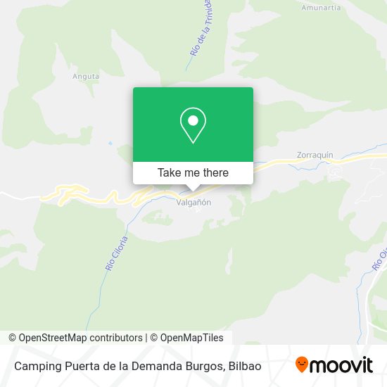 Camping Puerta de la Demanda Burgos map