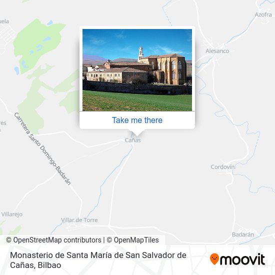 Monasterio de Santa María de San Salvador de Cañas map