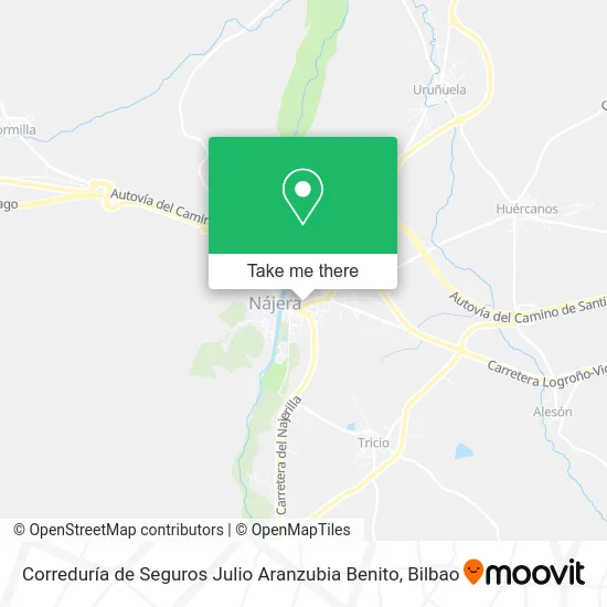 mapa Correduría de Seguros Julio Aranzubia Benito