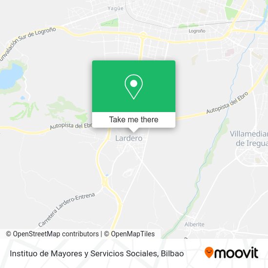 Instituo de Mayores y Servicios Sociales map