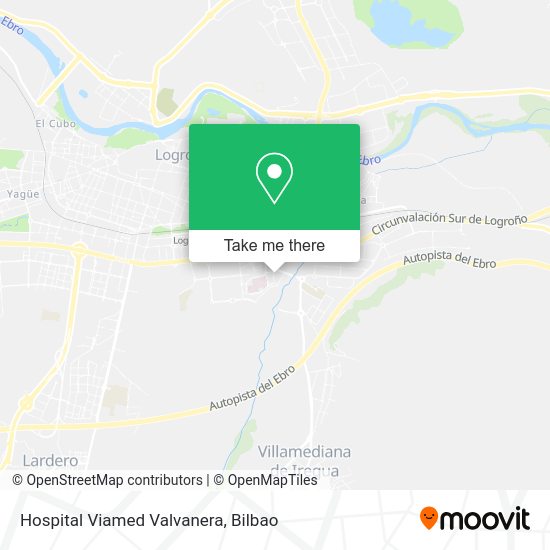 Hospital Viamed Valvanera map