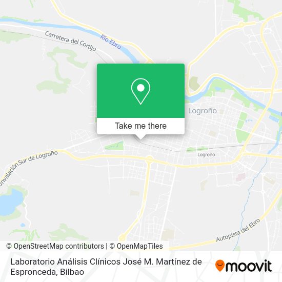 Laboratorio Análisis Clínicos José M. Martínez de Espronceda map