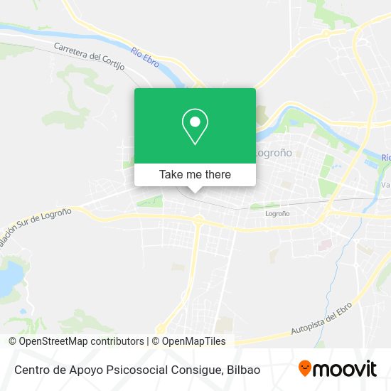 Centro de Apoyo Psicosocial Consigue map