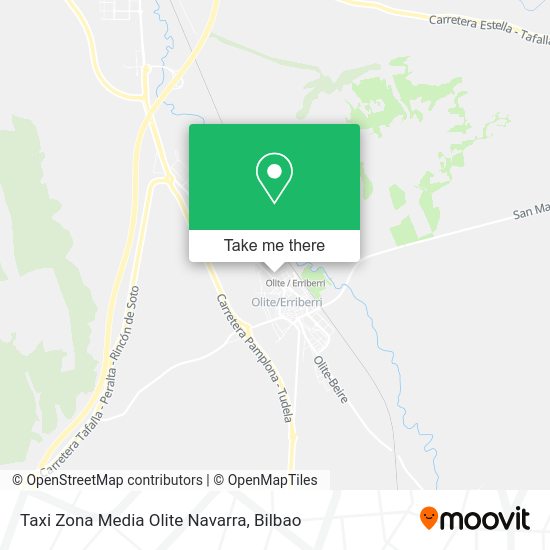 Taxi Zona Media Olite Navarra map