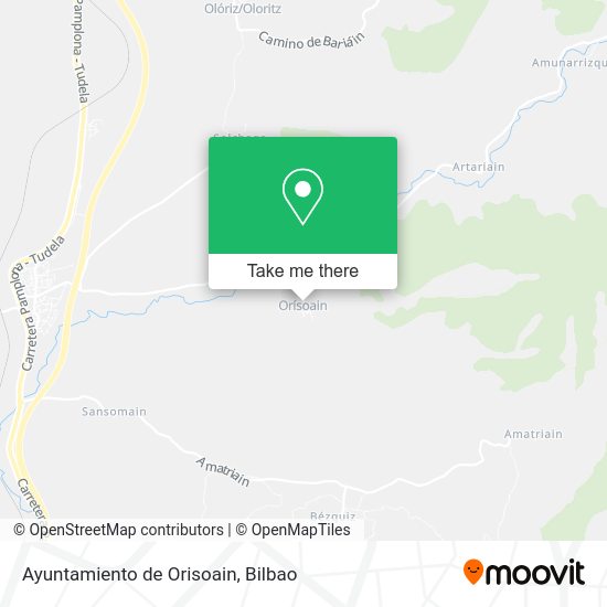 Ayuntamiento de Orisoain map