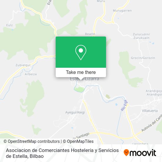Asociacion de Comerciantes Hostelería y Servicios de Estella map