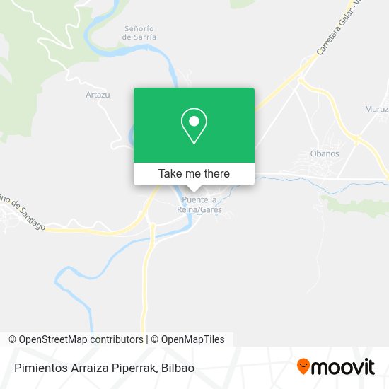 Pimientos Arraiza Piperrak map