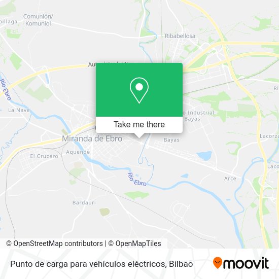 Punto de carga para vehículos eléctricos map