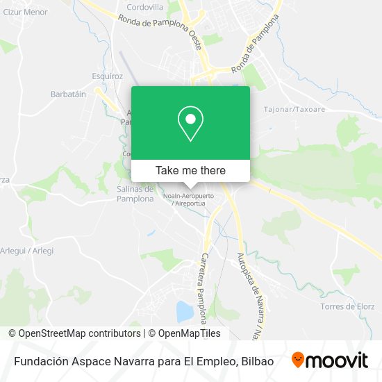 Fundación Aspace Navarra para El Empleo map