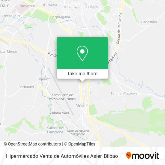 Hipermercado Venta de Automóviles Asier map