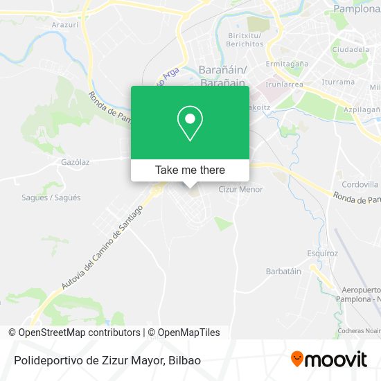 Polideportivo de Zizur Mayor map